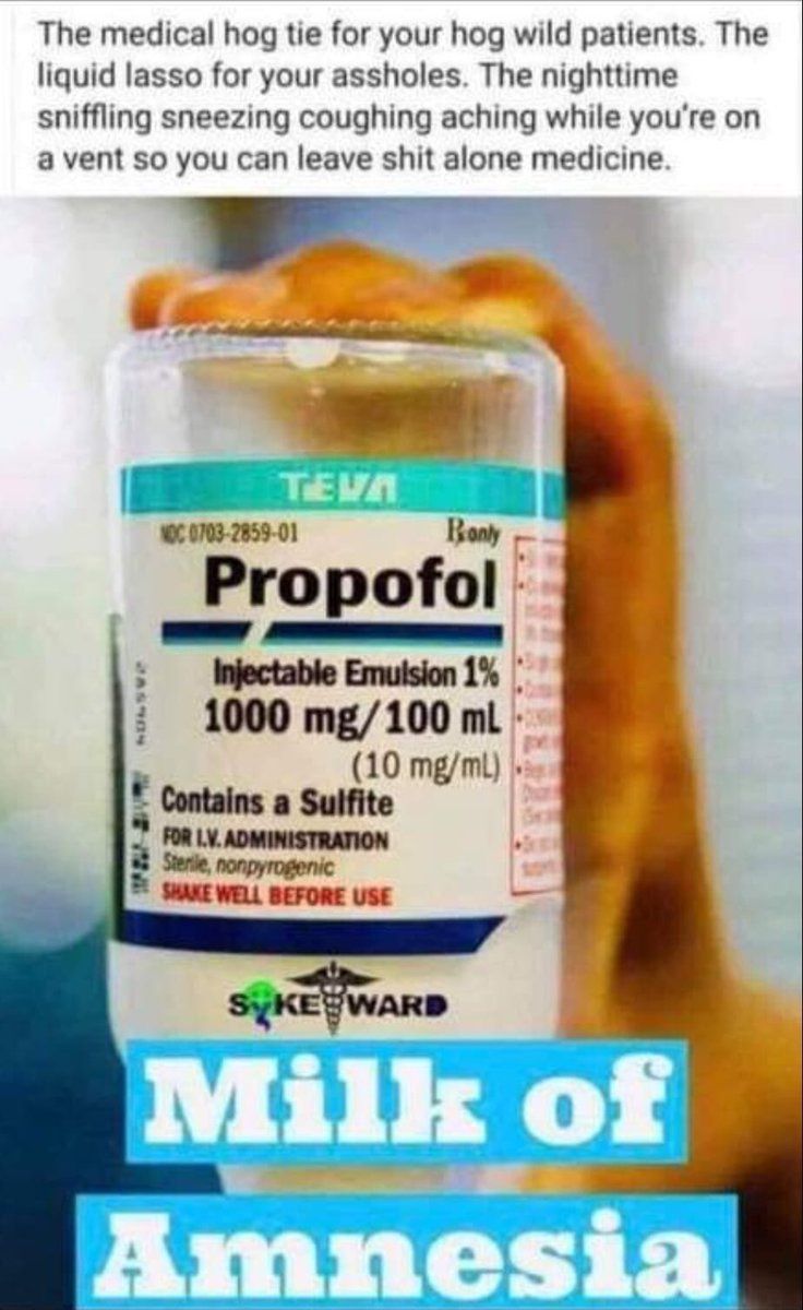SHorn8's tweet photo. #thesweetsoundofpropofol https://t.co/U8Qf0Geuh2
