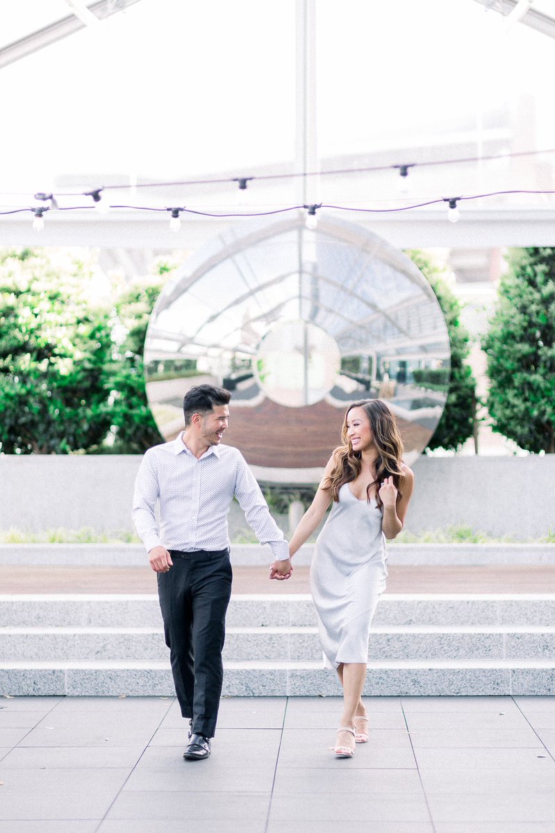 Nothing beats a good laughing and holding hands photo op 💘 #engagementphotos