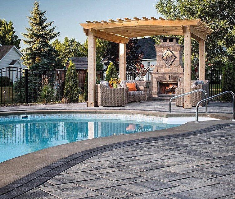 SiteOneCanada's tweet photo. There is no season quite like POOL SEASON! Could it be that the weather has taken a turn for the better?! We are sending everyone positive vibes that the nice, summer weather is here to stay! Happy landscaping everyone!
.
.
@Belgard + @ExpocreteCDN #lafitt #rustic #slabs #pavers https://t.co/1YLhbnBy3z