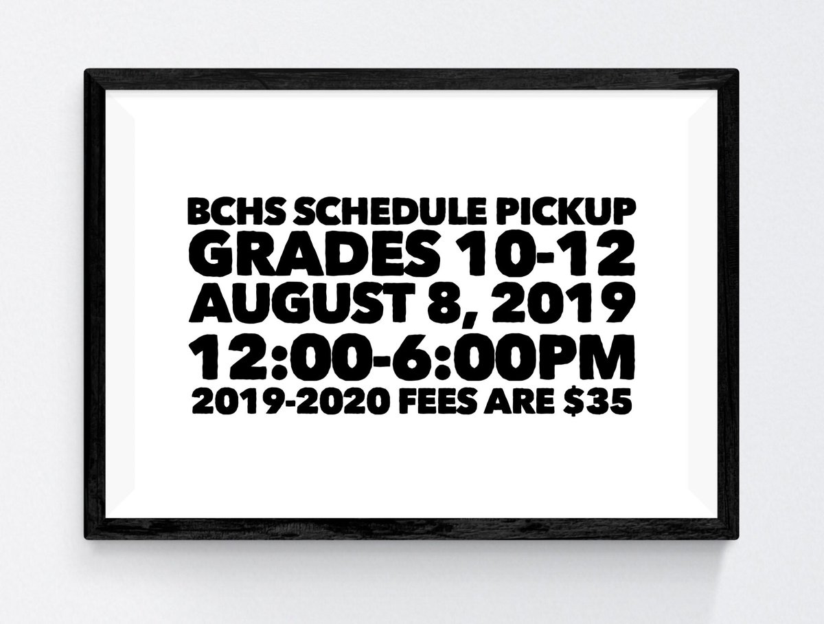 Important BCHS Back to School Info! Please share!