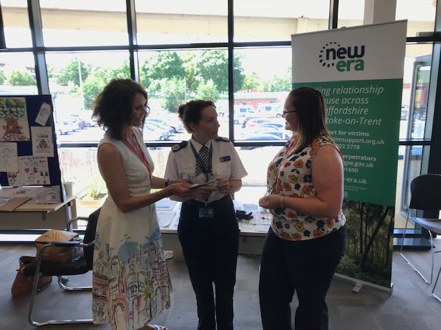 NewEraHelp's tweet photo. Great catching up with @ACCJennySims &amp; other professionals @ today's @StaffsPolice #mentalhealthstaffs Partnership Event. Vital we continue working together to support residents across #Staffordshire #stokeontrent, often with complex needs. @StaffsPFCC @MatthewEllis @haselour https://t.co/aYCUbGl4NN