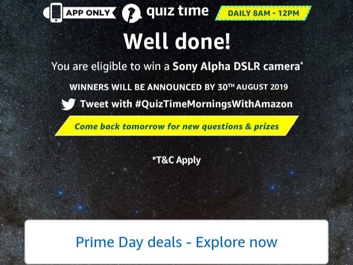 MustaakMd's tweet photo. #QuizTimeMorningsWithAmazon https://t.co/uKtbCqVOwS