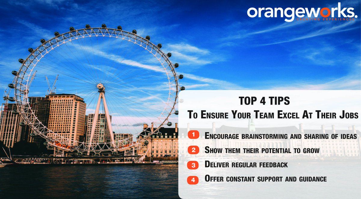 OrangeworksUK's tweet image. #TuesdayTopTips To Ensure Your Team Excel At Their Jobs

#orangeworks #creatingexperiences