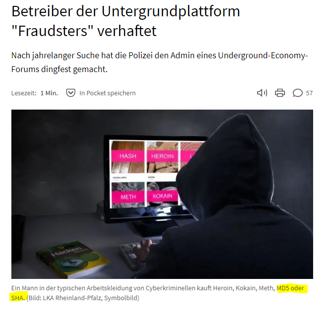 SimonSkyTV's tweet photo. Die Bildunterschrift 😂😂 Meme des Todes @heiseonline 

give me all your hash 🔪 https://t.co/sBAUATVzvB
