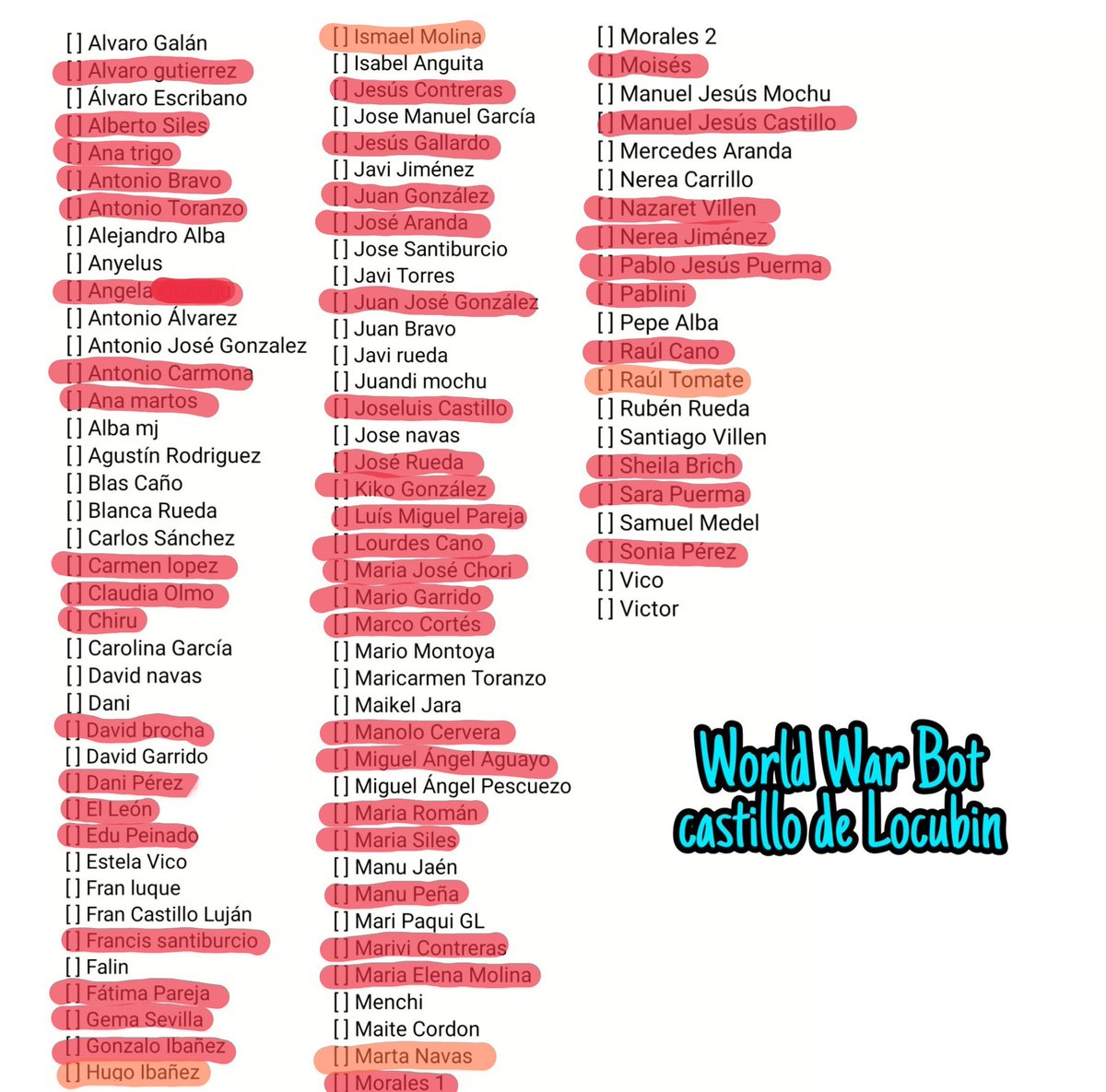 castillowarbot's tweet photo. Segunda semana de Septiembre de 2020
Nerea Carrillo mata a @raulp_g mediante un dardo envenenado en La Cabaña

46 Castilleros Remaining...
#CastilloWorldWarBot https://t.co/7g0t08TPPl