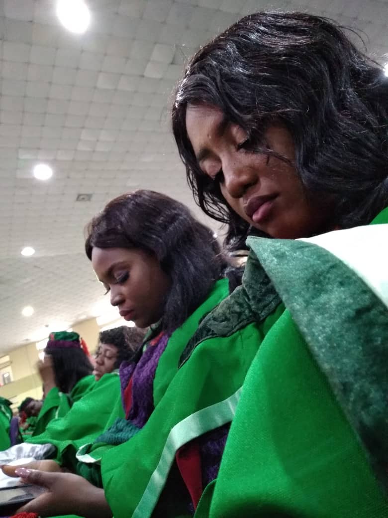 CUHEBRON's tweet photo. "To all @CUHEBRON graduating Class of 2019, you have an alma mater to be proud of. Your degrees are highly valued in this country and beyond," - Executive Secretary, @OfficialNUC, Prof Abubakar Rasheed, addressing the #PeculiarSet during the 2019 #ReleaseOfEagles2019 https://t.co/OhQzat1SH3