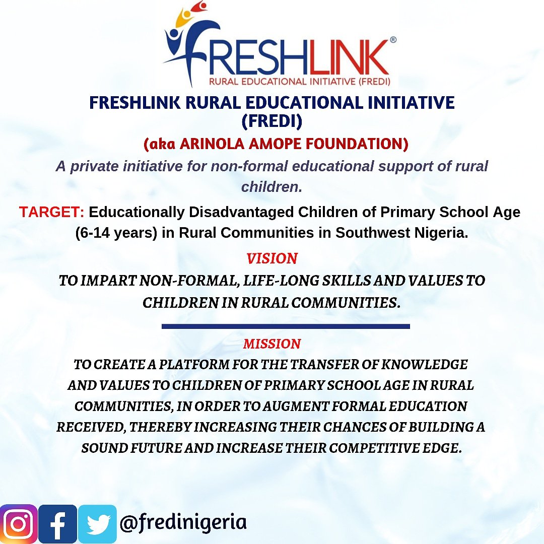 FREDINIGERIA's tweet photo. Introducing FREDI...
#educateachild
#ruraleducation
#ruraleducationproject https://t.co/oyWbRrj9zF