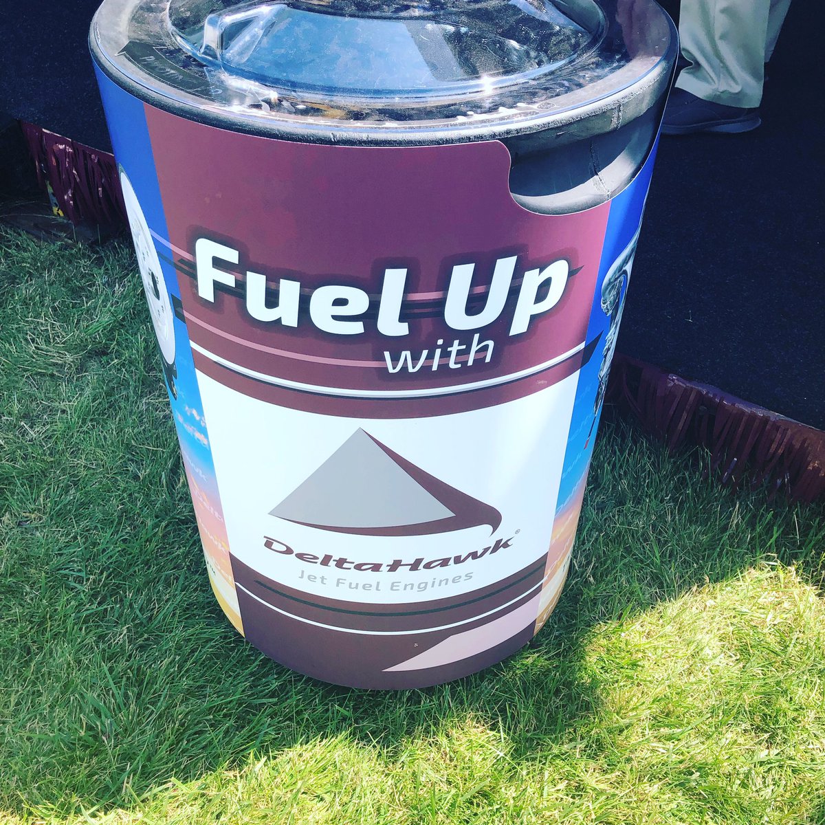 DeltaHawkEngine's tweet photo. Walking around AirVenture is exciting and exhausting. 🌞 Stop by the #DeltaHawk booth for a #free bottle of water! 💧 #replenish #OSH19 https://t.co/QQ0Bbvb43Y