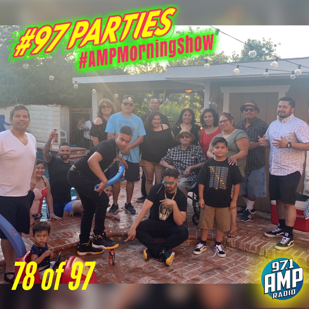971now's tweet photo. The #AMPMorningShow is CRASHING your parties 🎉 86 down 11 more parties to go😝 #97Parties #AMPMorningShow https://t.co/iuCKvTeaHw