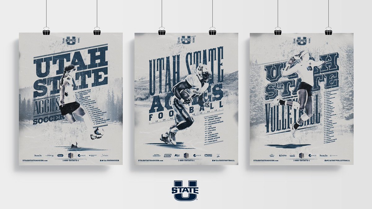 USUAthletics's tweet photo. 🚨🚨🚨

Fall posters have ARRIVED! Swing by The Spectrum to snag yours today. 

#AggiesAllTheWay https://t.co/wgpAkxWpMv
