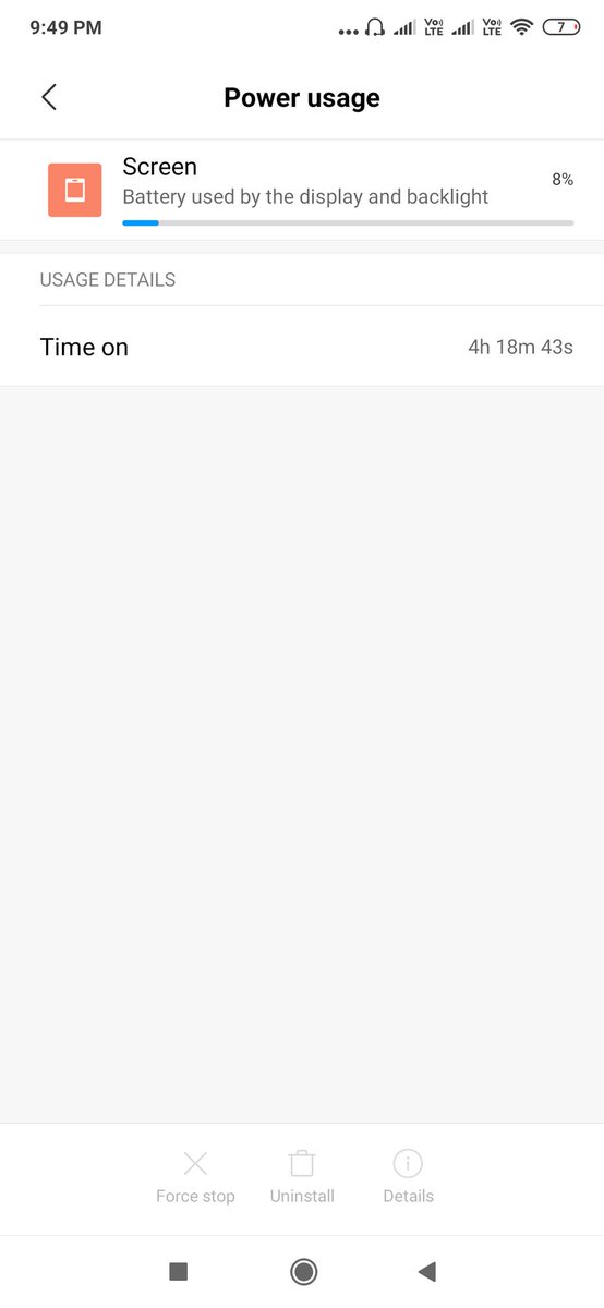 Gautam_Thapar's tweet photo. 1st day use.
Battery performance today. โน๏ธ
Haven't used phone much. ๐คทโโ๏ธ
#RedmiK20 #BelieveTheHype #Xiaomi #FlagshipKiller #AlphaSale https://t.co/QKOvc6lL0o