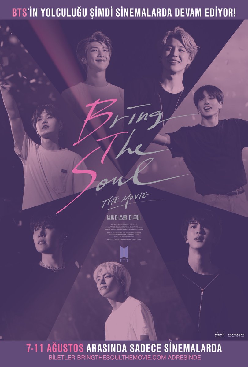 BTS Army hazır mısın? 😍
BTS’in yolculuğu sinemada devam ediyor! 🥳
'Bring the Soul: The Movie' 7 Ağustos'ta Cinemaximum'da!🎉Biletleri çok yakında ön satışta!👉 bit.ly/2Z6W9EM #BTS #BringtheSoul #Cinemaximum