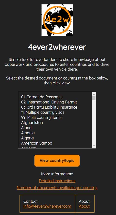 IOverlander's tweet photo. https://t.co/60W5N9kHtZ is a simple tool for travelers to find and share information about paperwork and procedures for entering countries and driving their own vehicle there. 
#overlanding #rtw #borders #overland #overlanding #vanlife https://t.co/l4LzSP9MOX