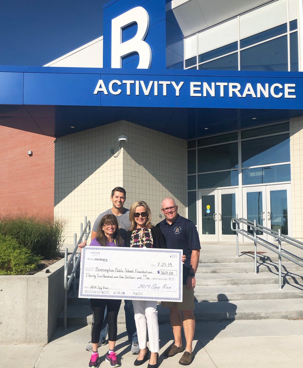 BPSF92's tweet photo. It's official! This year's Spy Run raised $3,601 for the Foundation to support mental health awareness and suicide prevention initiatives.

A huge thank you to @AnytimeFitBenn, @threetimbers for hosting the event. 

Read more at: https://t.co/7txdjbP6DI @WeRBennington https://t.co/QjJjY6nRaz