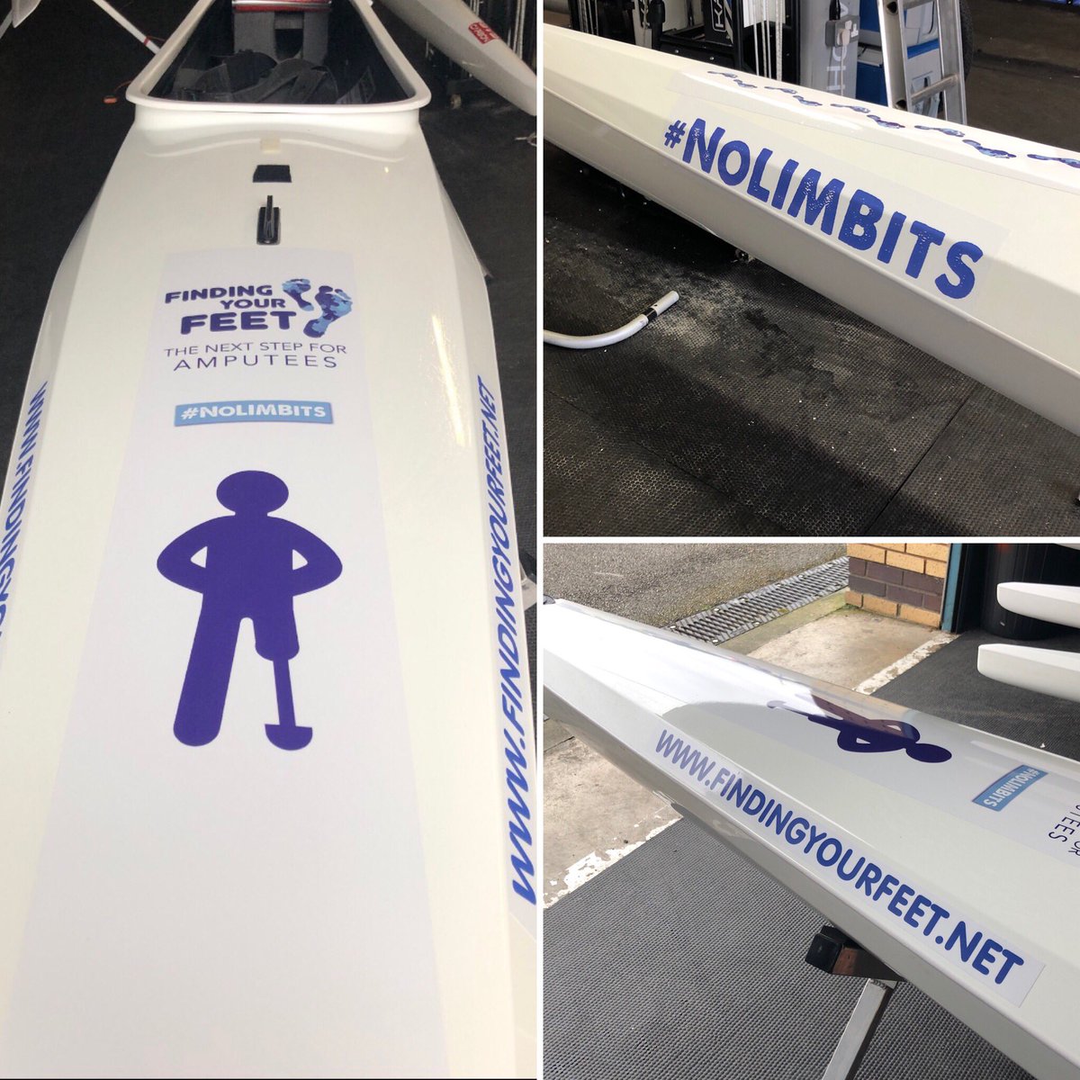 My boat has had a makeover! Really excited to fly the <a href="/FYF_Charity/">Finding Your Feet Amputee Charity</a> flag every time I train &amp; race. This charity means a lot to me and I love everything they stand for 👣 It’s first big outing will be World Championships in 4 weeks! Excuse the photobomb 😂 #Ampbassador #NoLimbits