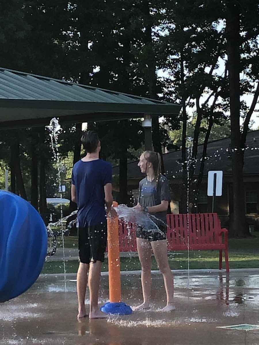 Conway CC had a little fun this morning at practice! Thanks to City of Conway for the Splash Pad, even big kids like it!! <a href="/ConwayAthletics/">Conway Wampus Cats</a> <a href="/CityofConway/">City of Conway, Arkansas</a>