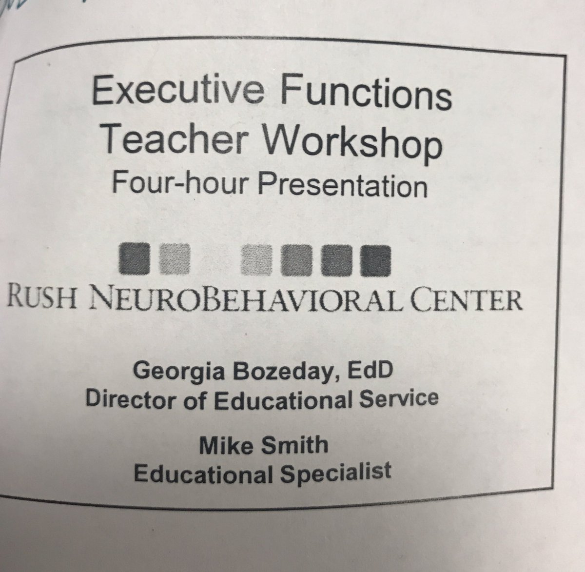 OnahanElementa1's tweet photo. Onahan staff learning about how to build and support Executive Functions with our students! #RushNeurobehavioralCenter https://t.co/A2YBp9ThIO