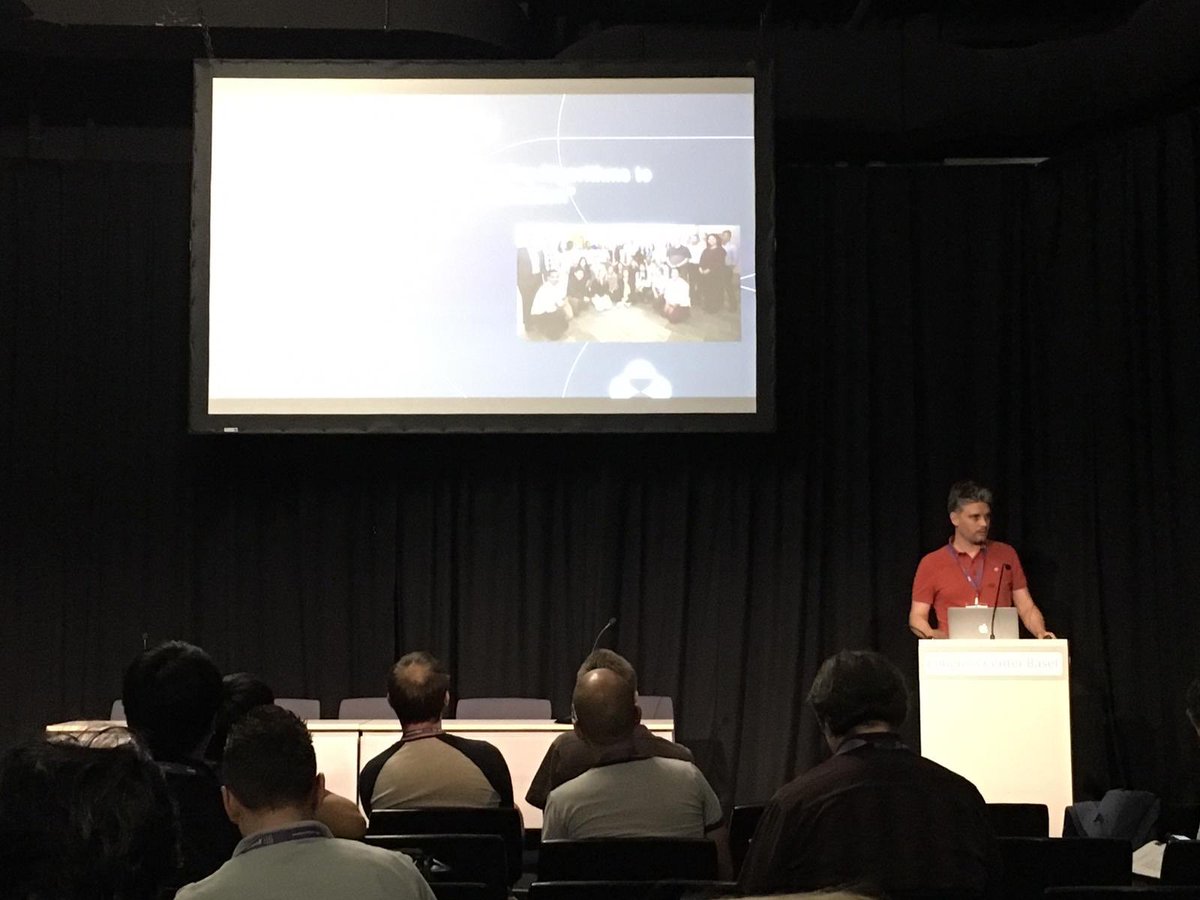 ScienceGeof's tweet photo. So proud of my #merckESC colleagues representing our work and giving some awesome presentations at #ISMBECCB ! @chwoelk @david_prihoda https://t.co/LdHSuWlsBr