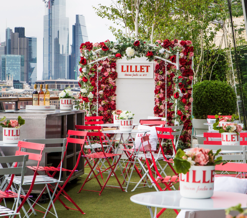 MadeUpLtd's tweet photo. Let's summer! Join us and @Lillet1872  on the French drinks brand's terrace at @oxotower till August 11th. https://t.co/ApldMA2cr7
