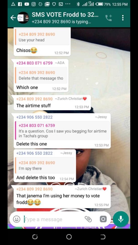 princegretty's tweet photo. Team Tacha be very careful. Please read this note please!!! Other teams are scamming us and coming into our WhatsApp groups please be very careful !  #TITANS #titans #BBNaija https://t.co/cuHBGE8rKi