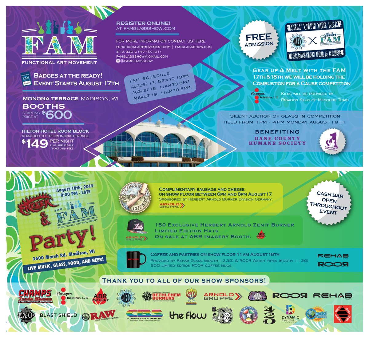 ParagonKilns's tweet photo. Join the Paragon Industries LP family along with our friend at ABR Imagery for the FAM Glass Show 2019....it will be here before we know it! #GlassArt #GlassLife #kilnpro #kilnexperts #ParagonIndustriesLP https://t.co/oJjHefzX4o