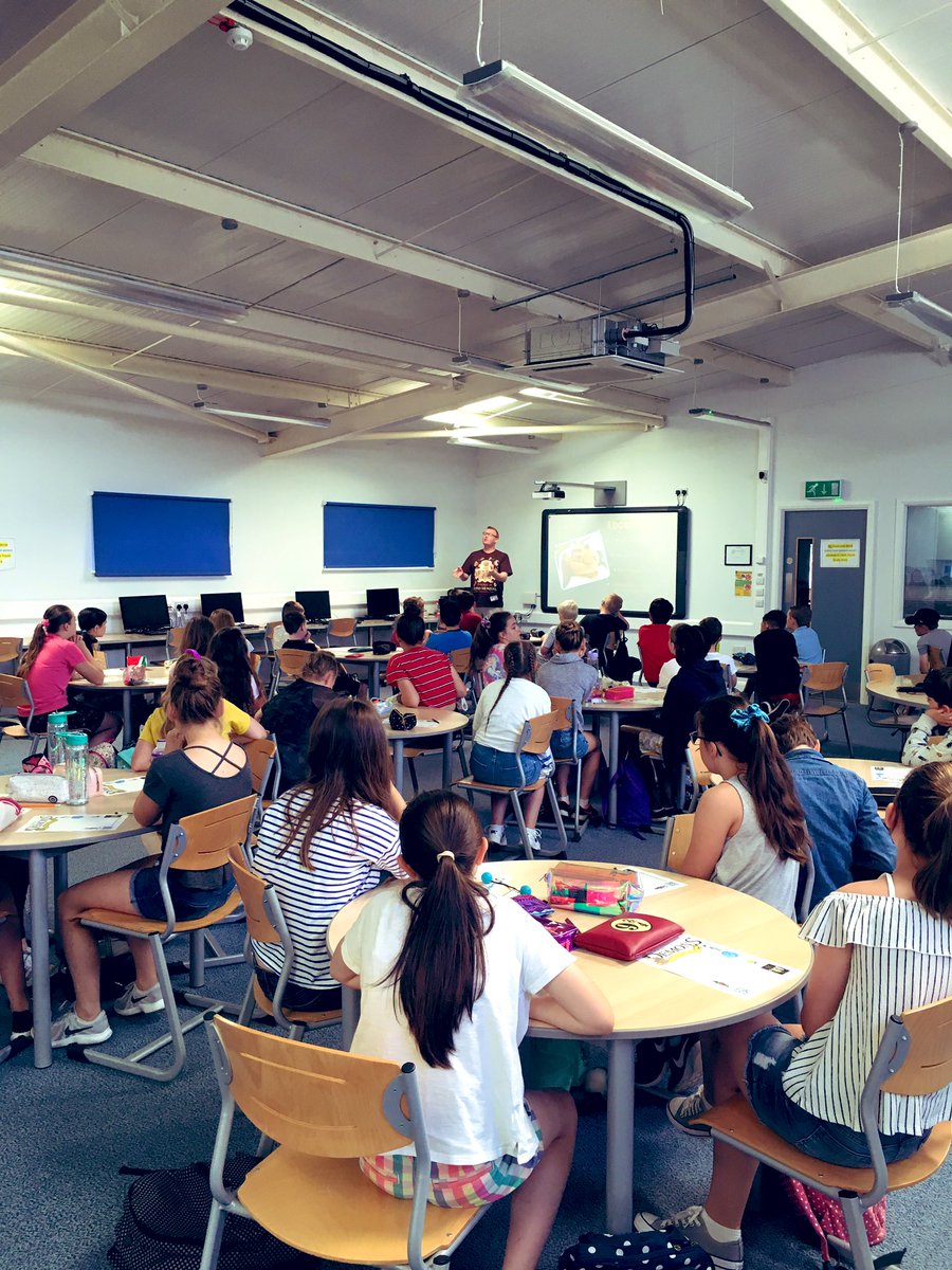 hccs1978's tweet photo. A great second day at Summer school. We definitely have the next generation of authors and illustrators. A big thank you to published author, Daniel @dwhelanwriter for joining us. #DoLoads #TheBoxofDemons https://t.co/9JlS3nrhTF