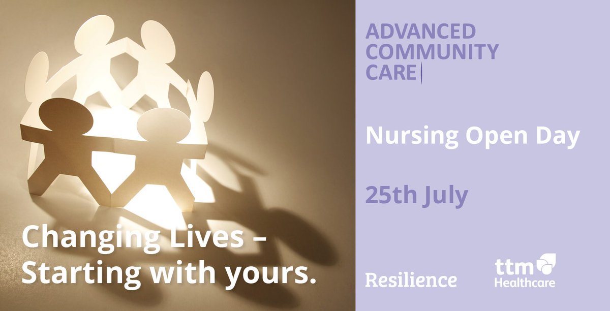 Nursing Open Day #Cork, 25th July, Register & more at: ttmhealthcare.ie/resilience-nur…. 
In partnership with @Resilience_ie #ResilienceNurses: 
Full time, part time & relief basis roles in #CorkCity & #WestCork. Interviews & job offers on the day.
#NurseJobs #nurselife #NurseTwitter