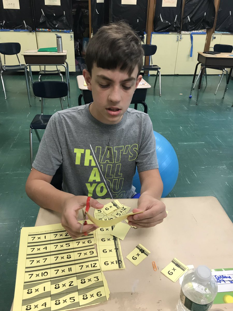 Making multiplication flash cards! We use these daily to help us practice our multiplication facts! <a href="/FdaleSumrUpdate/">JeanMarie Papillo</a>