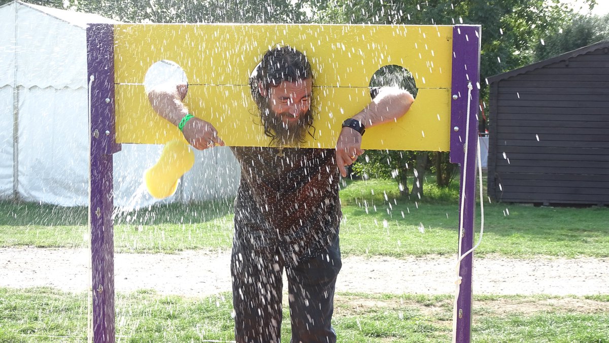 MIFCamp's tweet photo. When the weather's hot you can always cool off in the pool or get drenched during our games afternoon. Or just chill out in the shade of the Art Tent. There plenty more to do - whatever the weather! Not yet booked? Don't 'hang around'. Come and join us!! https://t.co/oMsWl6HhLE https://t.co/0djZLOUszf