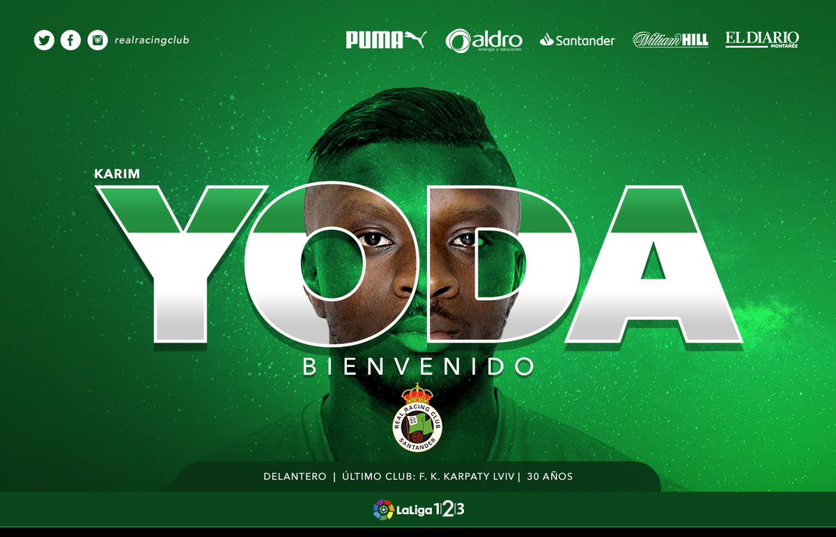 📝 FICHAJE | Karim Yoda, sexto fichaje racinguista para el curso 2019/20. ¡Bienvenido, <a href="/Karim_Yoda/">Karim Yoda</a>! #LaLiga123 #Racingueo #VamosRacing realracingclub.es/noticia/karim-…