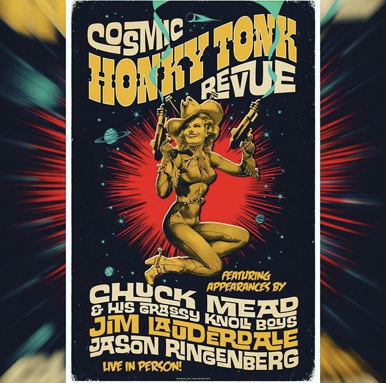 Join us tomorrow night (Wednesday, July 24) for an incredible night of music from Chuck Mead & His Grassy Knoll Boys, Jim Lauderdale and Jason Ringenberg . Doors at 7 PM, and the music starts at 8 PM! #cosmichonkytonkrevue #theramkat #wsnc