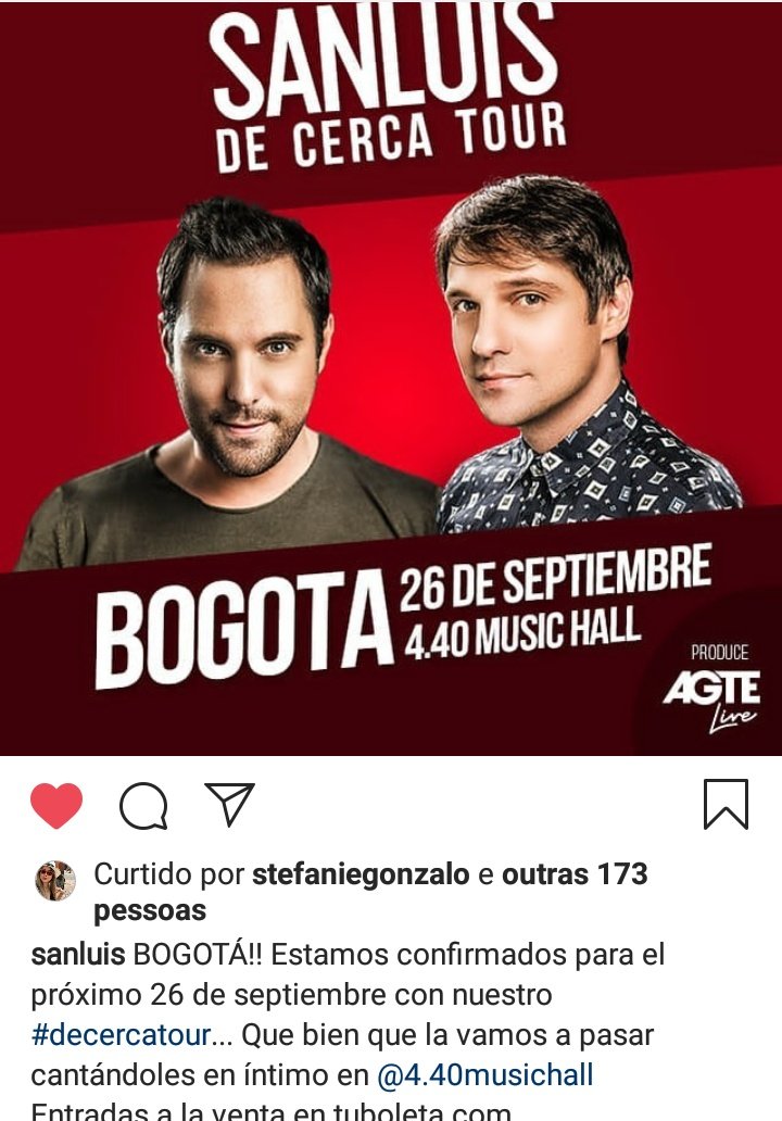 Trizia7camilada's tweet photo. 🎉🎉🎉Por fiiiiiin @SanLuisOficial en Bogotá 💃🏽💃🏽💃🏽no se imaginan la falta que me hacían #DeCercaTour https://t.co/FQIdF7hKdf