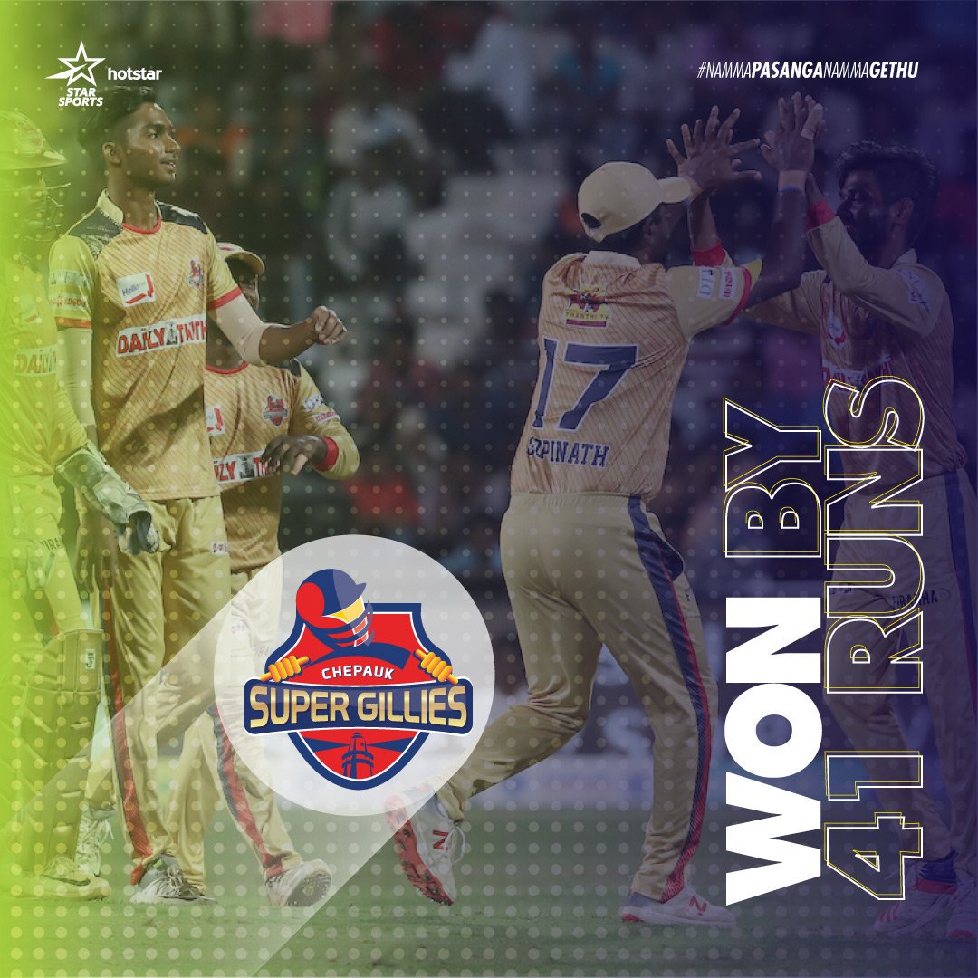 TNPremierLeague's tweet photo. Best figures in #TNPL! 

Alexandar's 5-wicket haul helps @supergillies to an emphatic win against the @trichywarriors #CSGvRTW #NammaPasangaNammaGethu https://t.co/yrG8xKYUEz