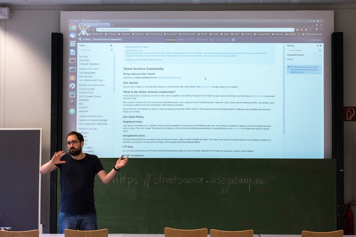bebatut's tweet photo. The last 2 days were exciting: 1st #beerdecoded #outreach workshop where we extracted, sequenced and analyzed #yeast #beer #DNA with teenagers.
Thanks to the Street Science Community https://t.co/nFdo1RSfJL, @UniFreiburg, @MozillaScience & #usegalaxy #bioinformatics https://t.co/IIhMMCcvjJ