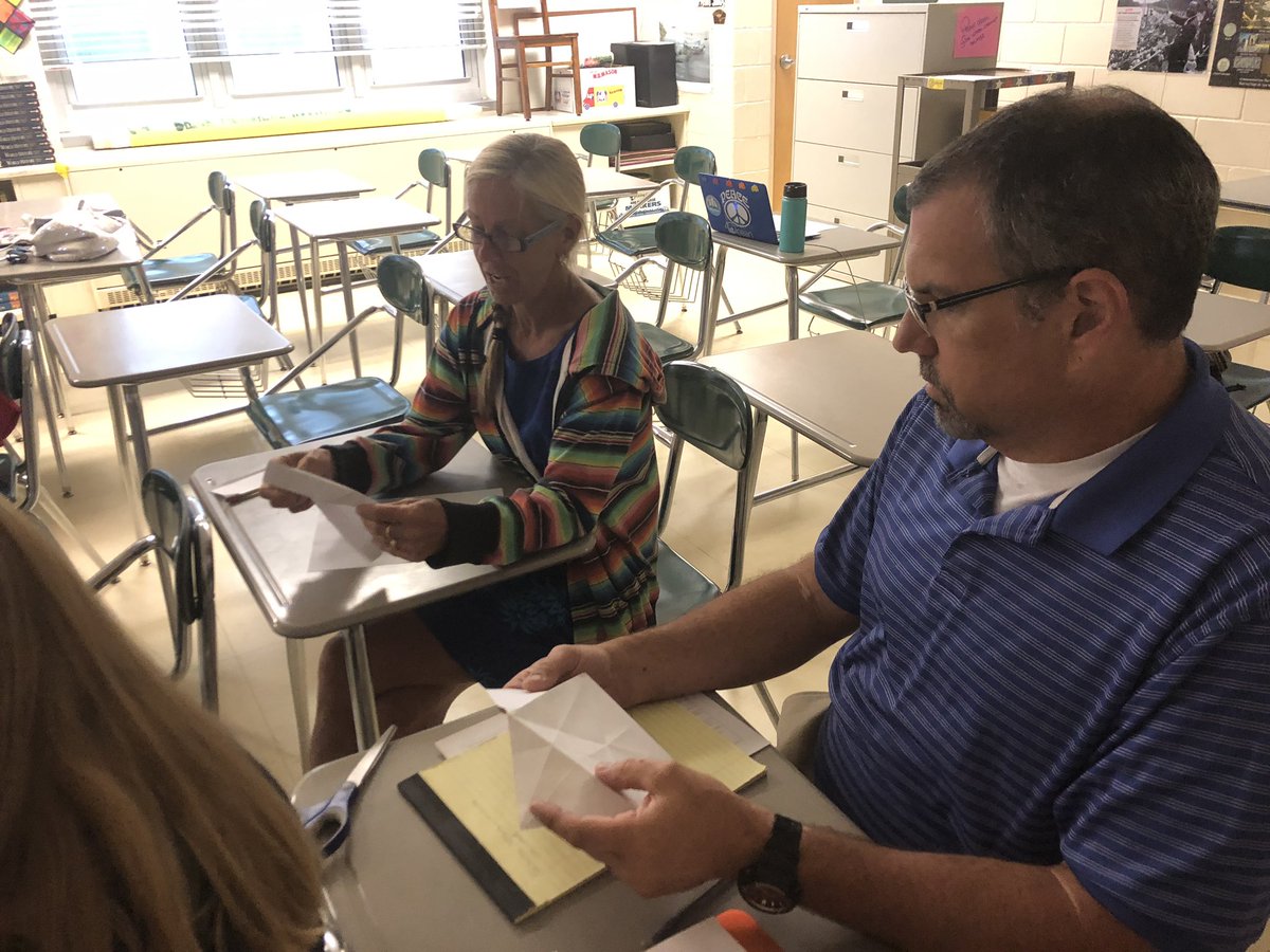 EDUC8_2_EMPOWER's tweet photo. Always love expanding my knowledge of mathematics.
Great day of PD on Modeling w/ Mathematics. Thanks to @ventrello_ for our interactive, real-world tasks.
#lowfloorhighceiling #joboaler #paperfolding #danmeyer #doublesunglasses @joboaler @_danmeyer @Brick_K12 @threeactmath https://t.co/hSvYqALZMx