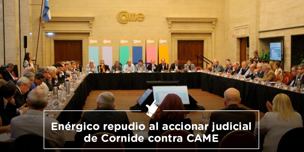 redcame's tweet photo. El Consejo Directivo expresa su más enérgico repudio al accionar judicial de @OsvaldoCornide contra CAME. Te contamos lo que está pasando 👉 https://t.co/Rm7OwAGtbj #CAMESOSVOS https://t.co/oOvpikLUGE