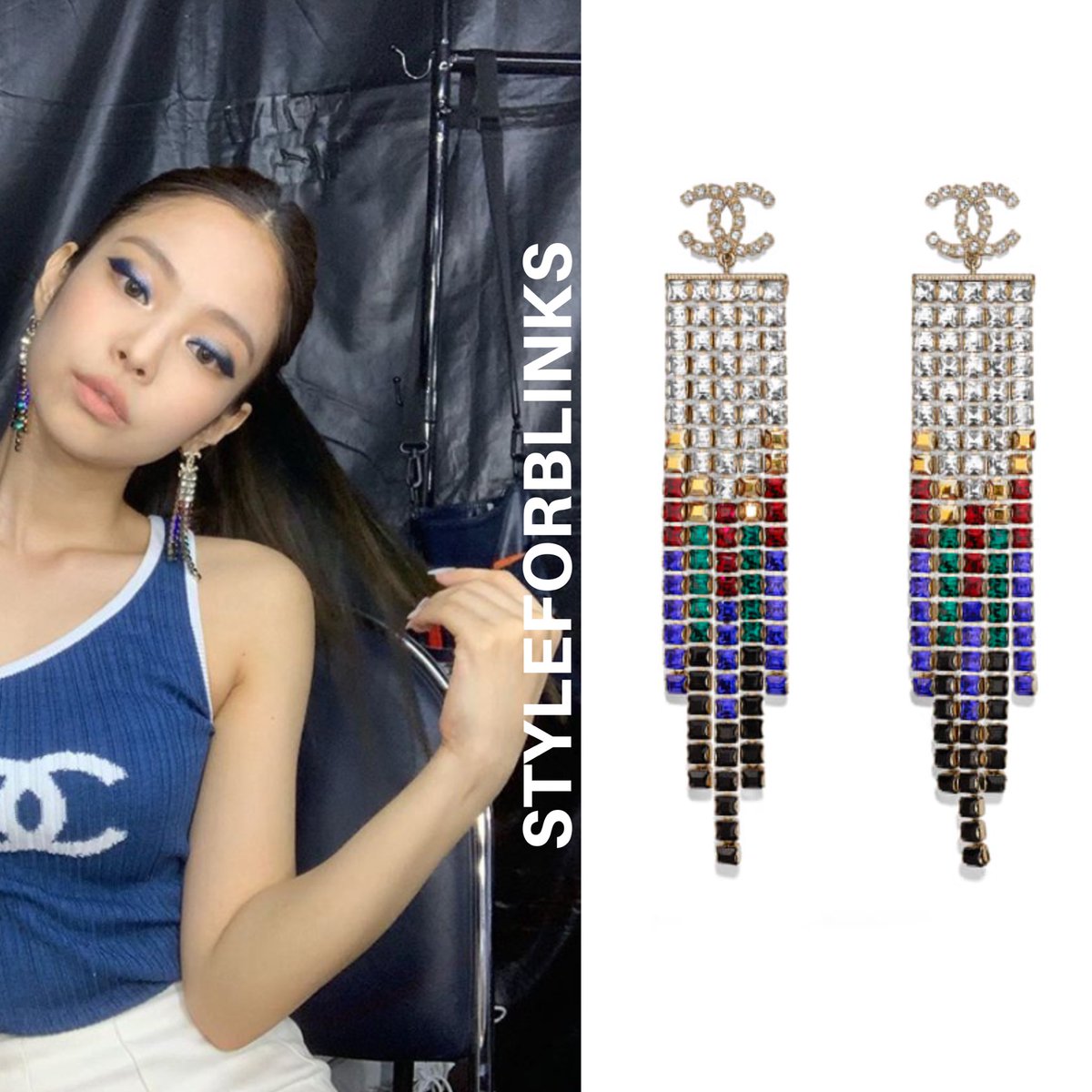styleforblinks on X: Jennie Kim wearing Chanel Metal & Strass