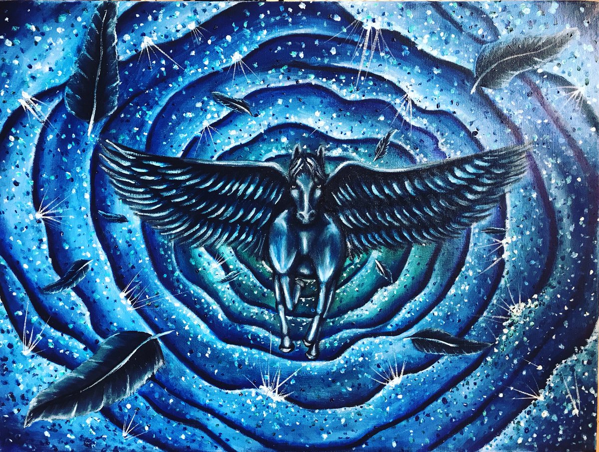 GLuxArt's tweet photo. This painting Has been finished for a while now but I have been a bit busy with other works lol I am really happy with the end result! Now I really need to make the time to give this one a name and get it photographed so I can make prints available 😊💙 #Art https://t.co/wtA7dWmpb0