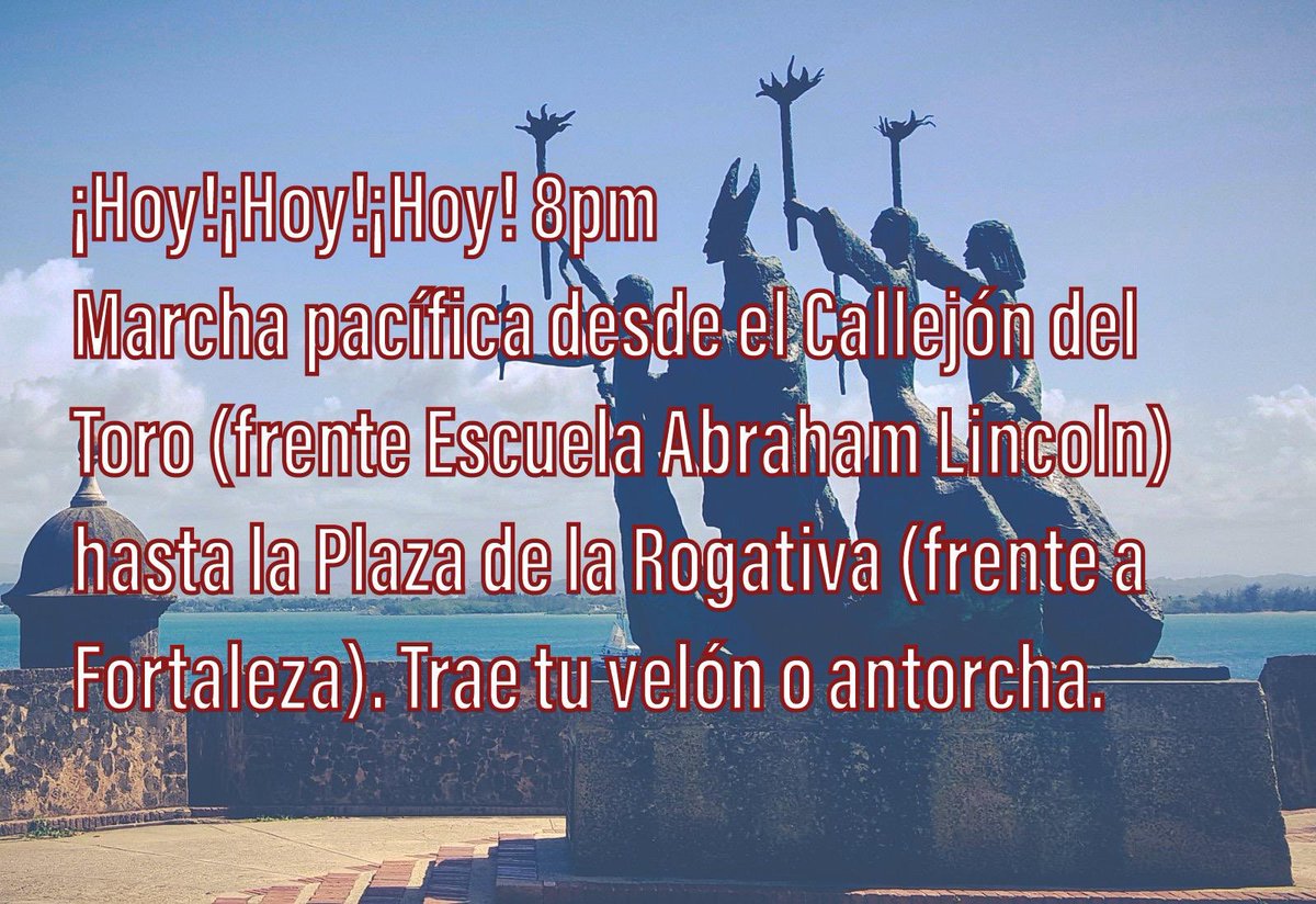 culturaprofetic's tweet image. Los Residentes del Viejo San Juan les invitan a sumarse ESTA NOCHE, martes 23 de julio a las 8:00pm, a la recreación de La Rogativa, símbolo de resistencia y unión comunitaria.¡Trae tu velón! #RickyRenucia