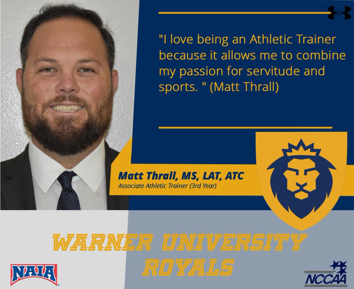 Warner_Royals's tweet photo. Shout out to the Athletic Trainers out there, the real GOAT’S 🐐!!! 🙌🏻 #athletictrainers #RoyalNation #Appreciation @WarnerU @TheNCCAA @NAIA @WURoyalBaseball @WURoyalsWSoccer https://t.co/BzgB22tT9T