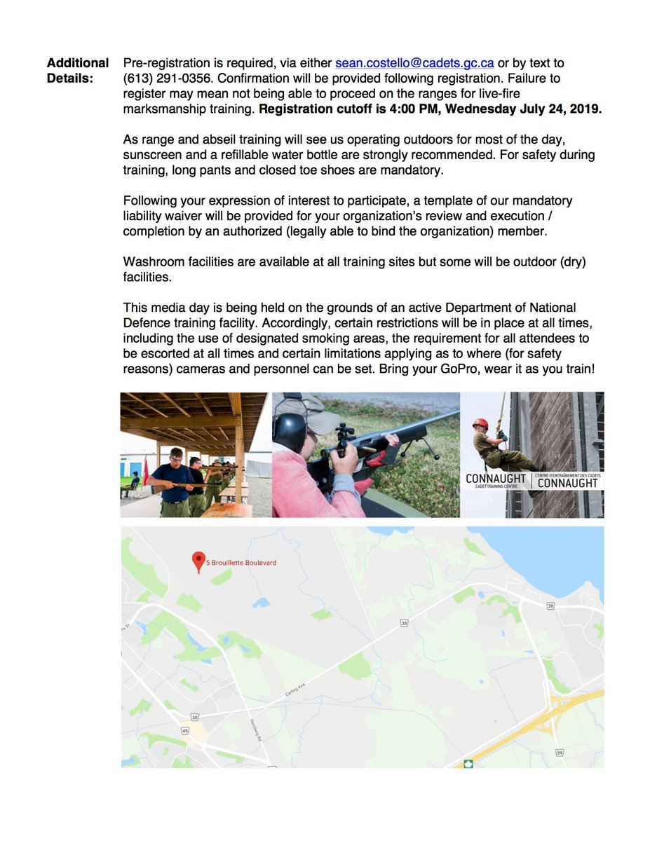 ConnaughtCadets's tweet photo. Arrangements are firming up for a super-unique, hands-on #MediaEvent at the @ConnaughtCadets Training Centre in west #Ottawa. Half or full day options available for members of the #OttNews community to come meet some amazing Canadian youth, Thurs, 25 Jul. #Marksmanship #Abseil https://t.co/5ZaihkR4wx