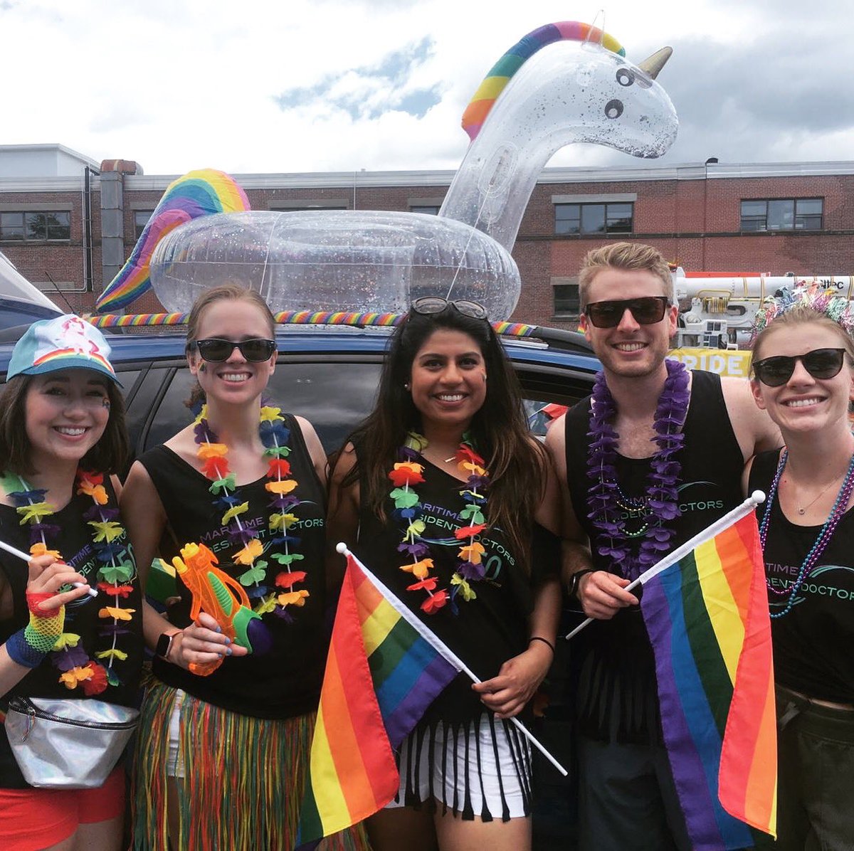 Urology represent with MarDocs at Halifax Pride Parade! 🏳️‍🌈
<a href="/DalUrology/">DalUrology</a>