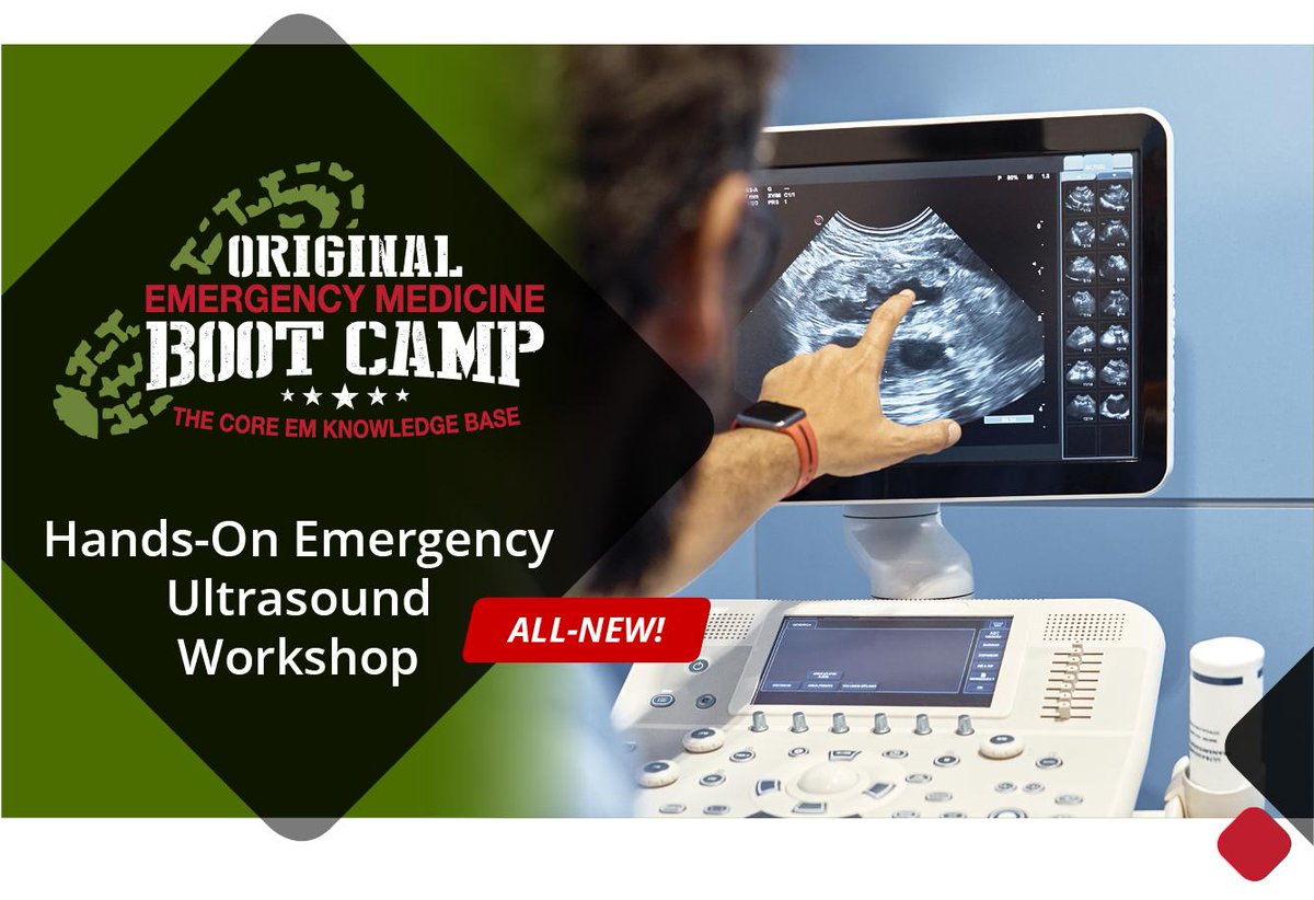 ☆ We Are Excited to Announce Our All-New EM Boot Camp Hands-On Emergency Ultrasound Workshop ☆ Workshop dates: December 1st & 2nd before the main EM Boot Camp in Las Vegas, Nevada. Learn more at courses.ccme.org/course/embootc….