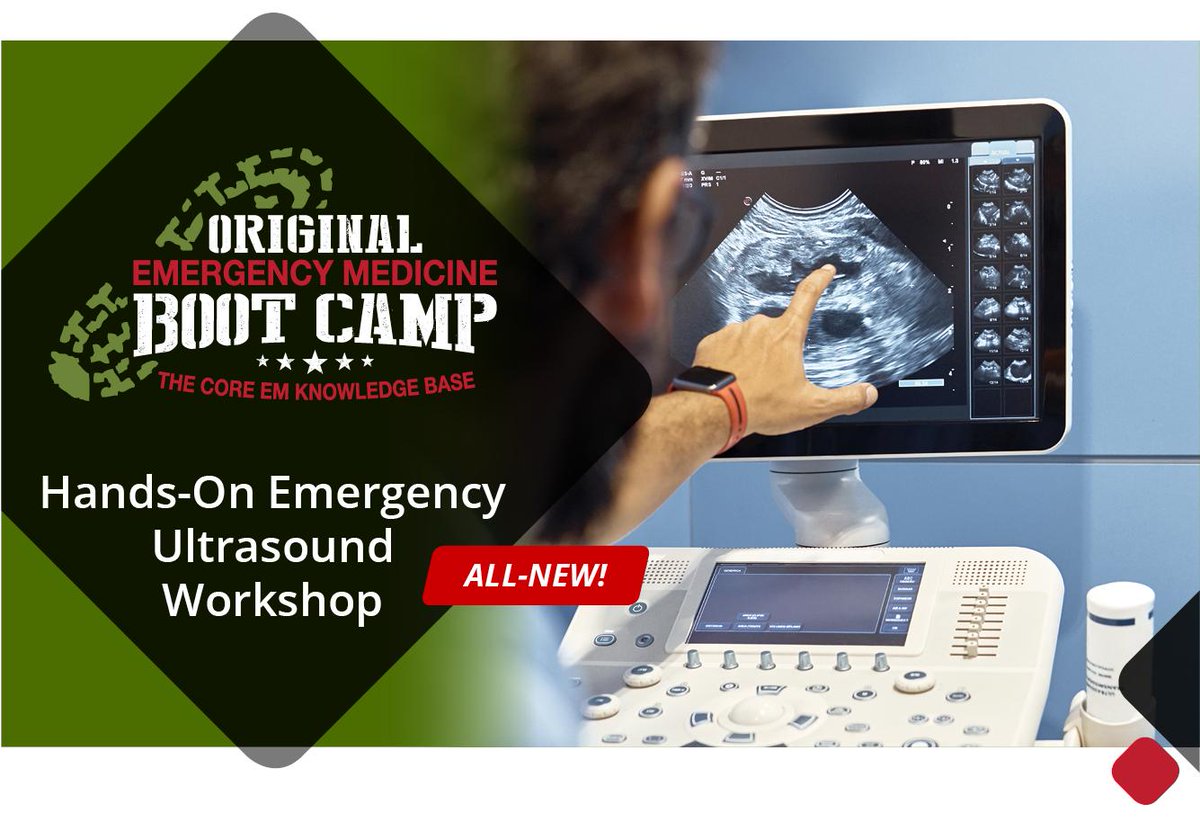 ☆ We Are Excited to Announce Our All-New EM Boot Camp Hands-On Emergency Ultrasound Workshop ☆

Workshop dates: December 1st &amp; 2nd before the main EM Boot Camp in Las Vegas, Nevada.

Learn more at courses.ccme.org/course/embootc….