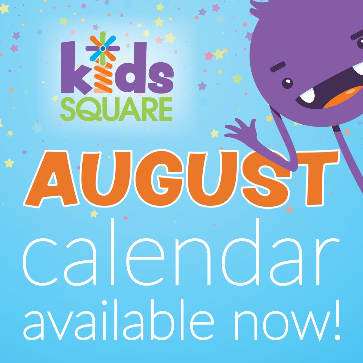 🎉 The AUGUST Calendar is now available. Celebrate our 2nd Birthday with us...more to come soon!

🎁🎈 PDF Version can be downloaded here: kidssquare.org/calendar/
