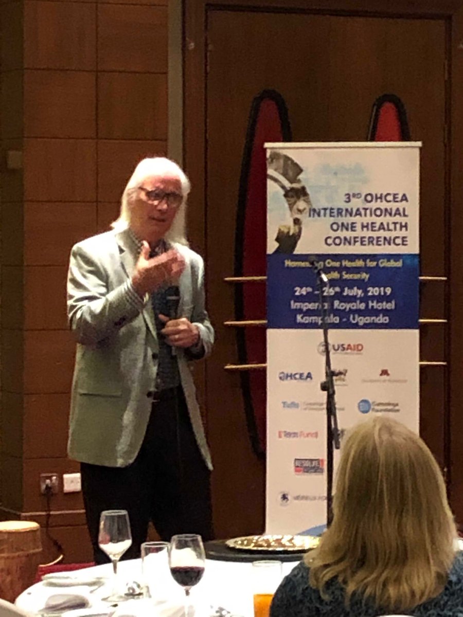 Dr Dennis Carroll, long time champion of One Health and innovations in managing infectious disease threats from USAID honored at the OHCEA One Health Conference!