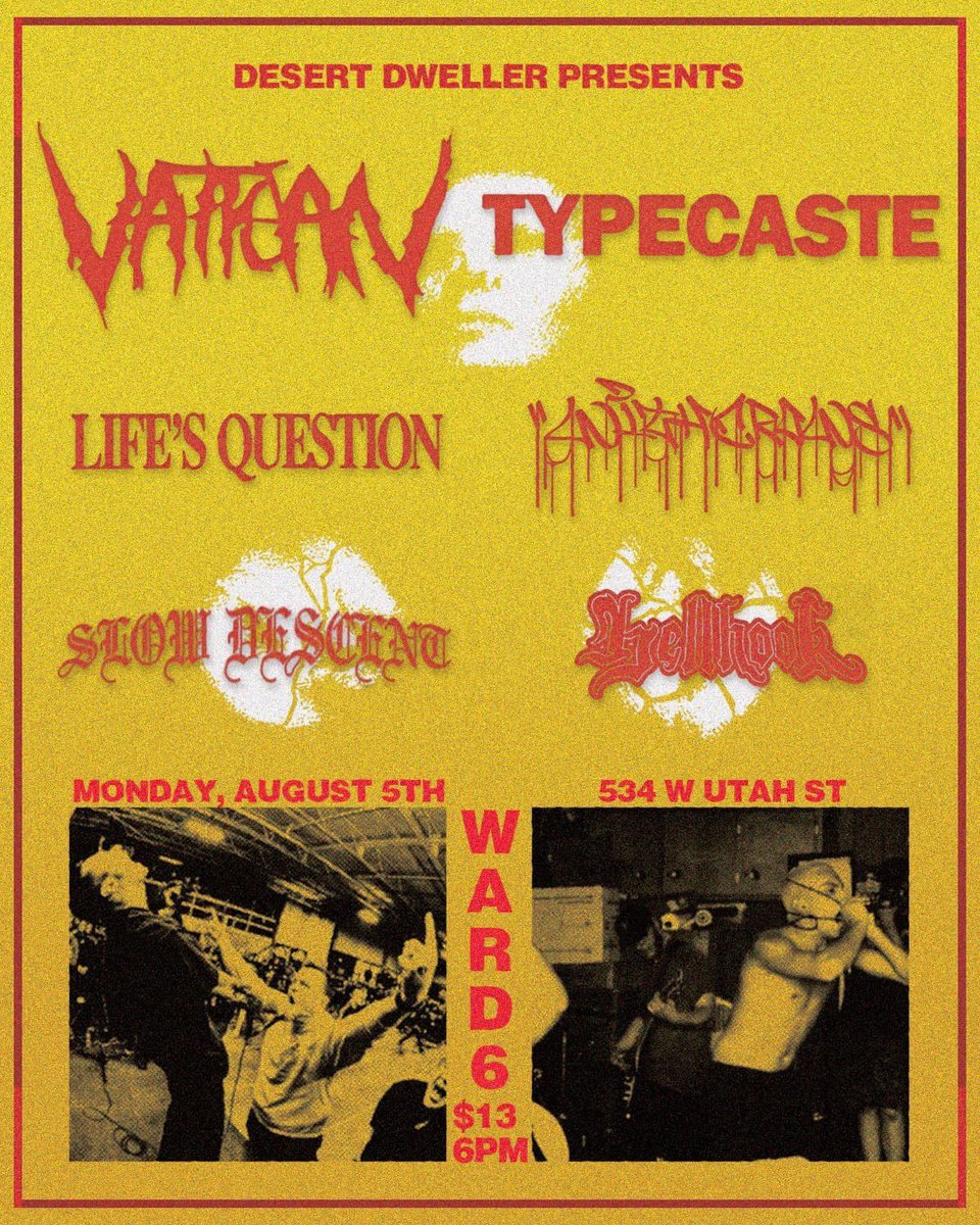 In the mean time, we’ve got this show coming up in a week and change.