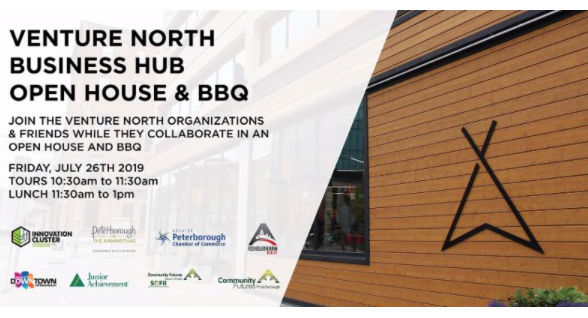 Mark this awesome event in your calendars at the <a href="/VentureNorthPtb/">VentureNorth</a> Building in <a href="/downtownPtbo/">Downtown Ptbo</a> for the Open House &amp; BBQ on July 26! <a href="/InnovationPtbo/">Innovation Cluster</a> <a href="/ptbochamber/">PKChamber</a>
<a href="/CFPtbo/">Community Futures Ptbo</a> <a href="/JA_PLM/">Plm_ja</a> @cf_ontarioeast <a href="/PtboEcDev/">Peterborough Economic Development</a> #ptbo #entrepreneurs