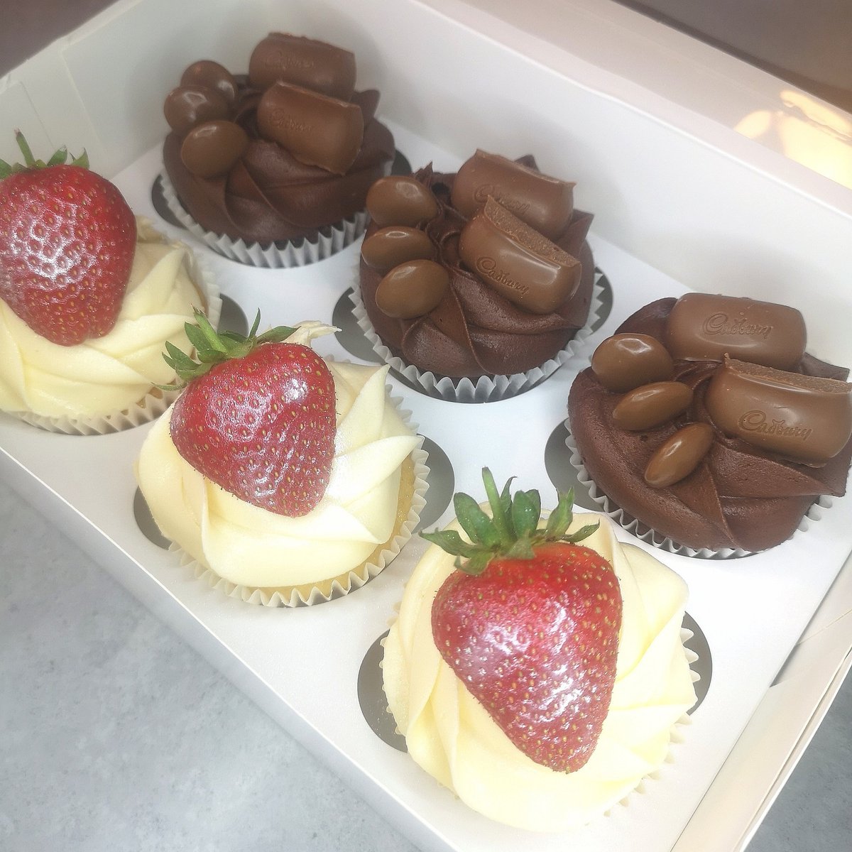 iamthecakesmith's tweet photo. Strawbs and choc, the perfect combo!
#thecakesmith #cupcakes #cupcakesofinstagram #cupcakestagram #cuppies #piping #frosting #buttercream #homemade #iowcakemaker #chocolate #cake #bake #baking #baker #bakery https://t.co/tsiGhzfM6Z
