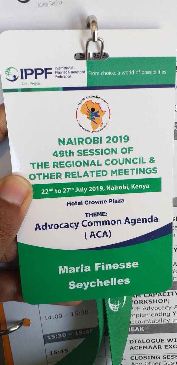 IPPF ADVOCACY COMMON AGENDA 2019 #Youth4ACA #Youthforum2019 #yamafrica #ippf #Yamseychelles